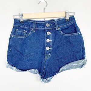 BDG Urban Outfitters Super High Rise Roxy Jean Shorts Size 26W Dark Wash